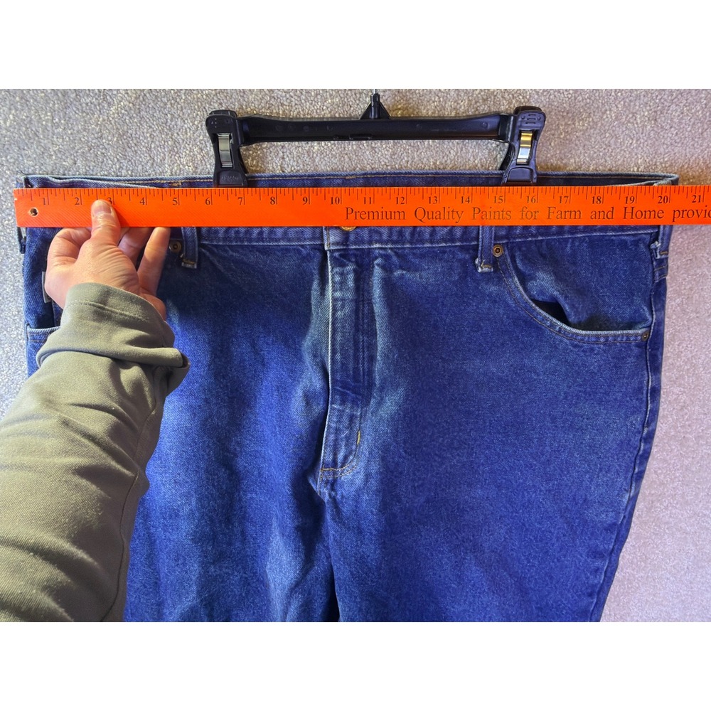 Carhartt B187 DST Loose Fit Jeans Mens 42x32 Blue Denim Workwear Pants - Picture 5 of 8